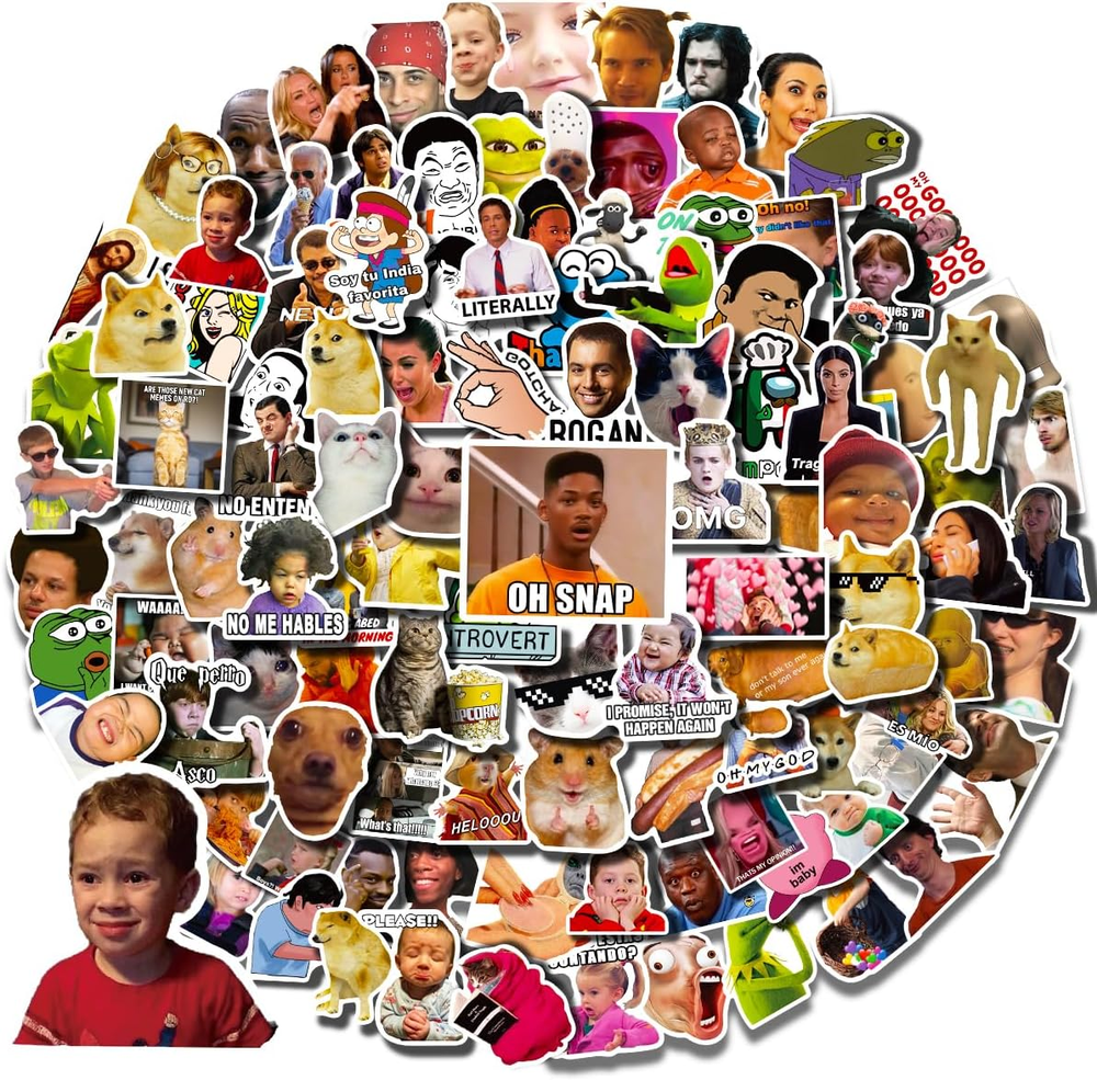 150 Pcs Funny Stickers,Meme Stickers,Funny Stickers for Adults,Vinyl Stickers Wa