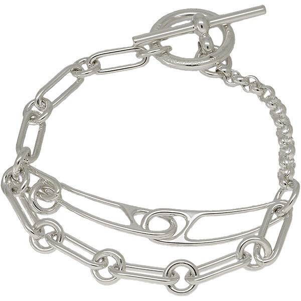 Hermes Chaine d'Ancre Punk Bracelet ST Size SV925 Silver 594168
