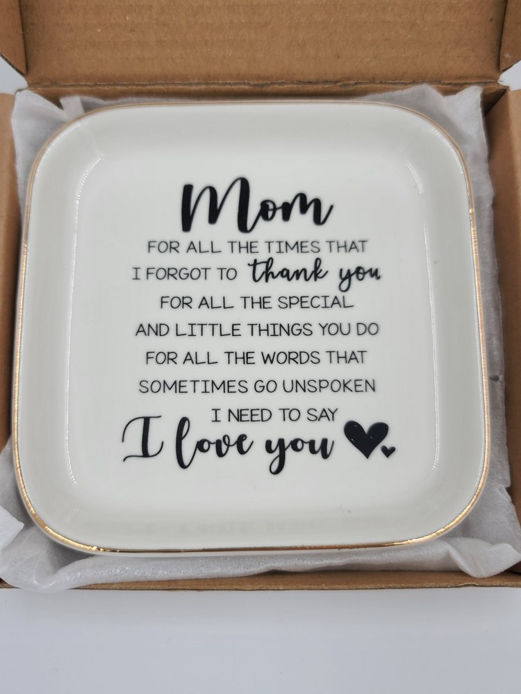 'Thank You Mom' Jewlery Dish Gift - 4.5