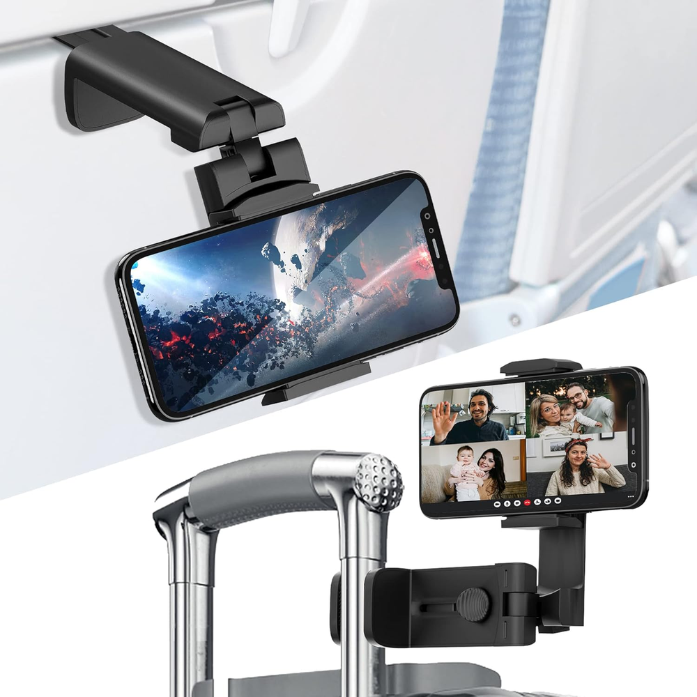 Universal Airplane Travel Phone Holder: Travel Essentials Phone Mount for Desk w