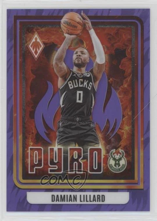 2023-24 Panini Phoenix - Pyro Purple #8 Damian Lillard /75