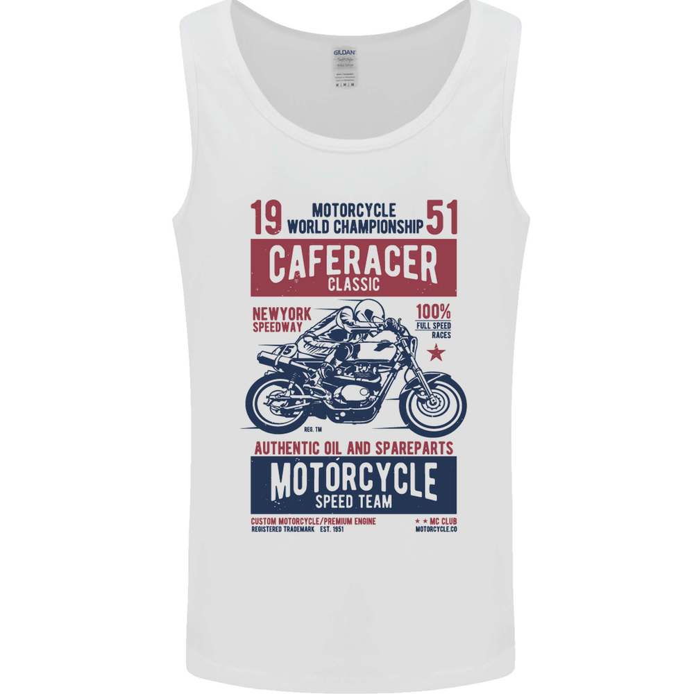 Biker Cafe Racer 1951 Motorbike Motorcycle Mens Vest Tank Top