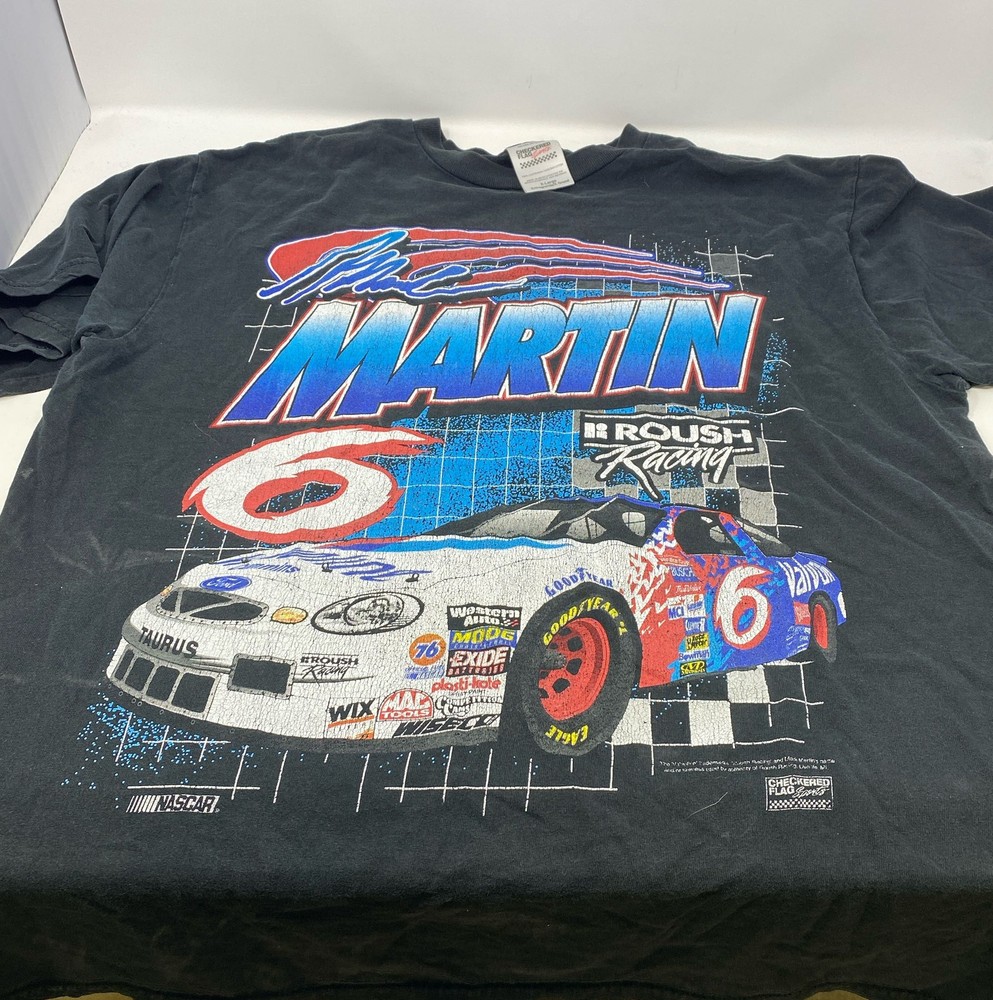 Nascar #6 MARK MARTIN Valvoline Roush Racing T-Shirt Adult X-Large