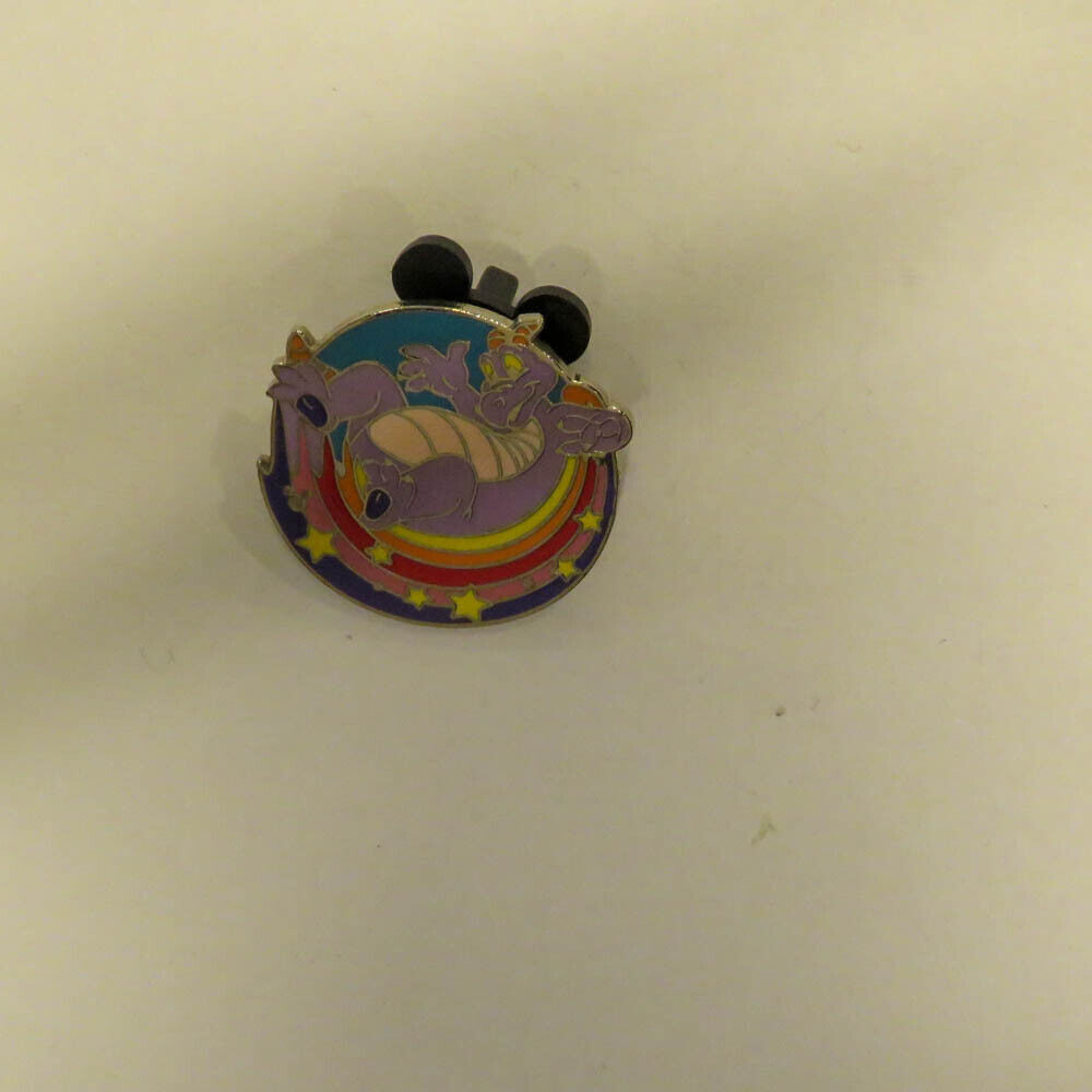 Disney WDW Cast Lanyard  4  Figment Rainbow 1 Pin