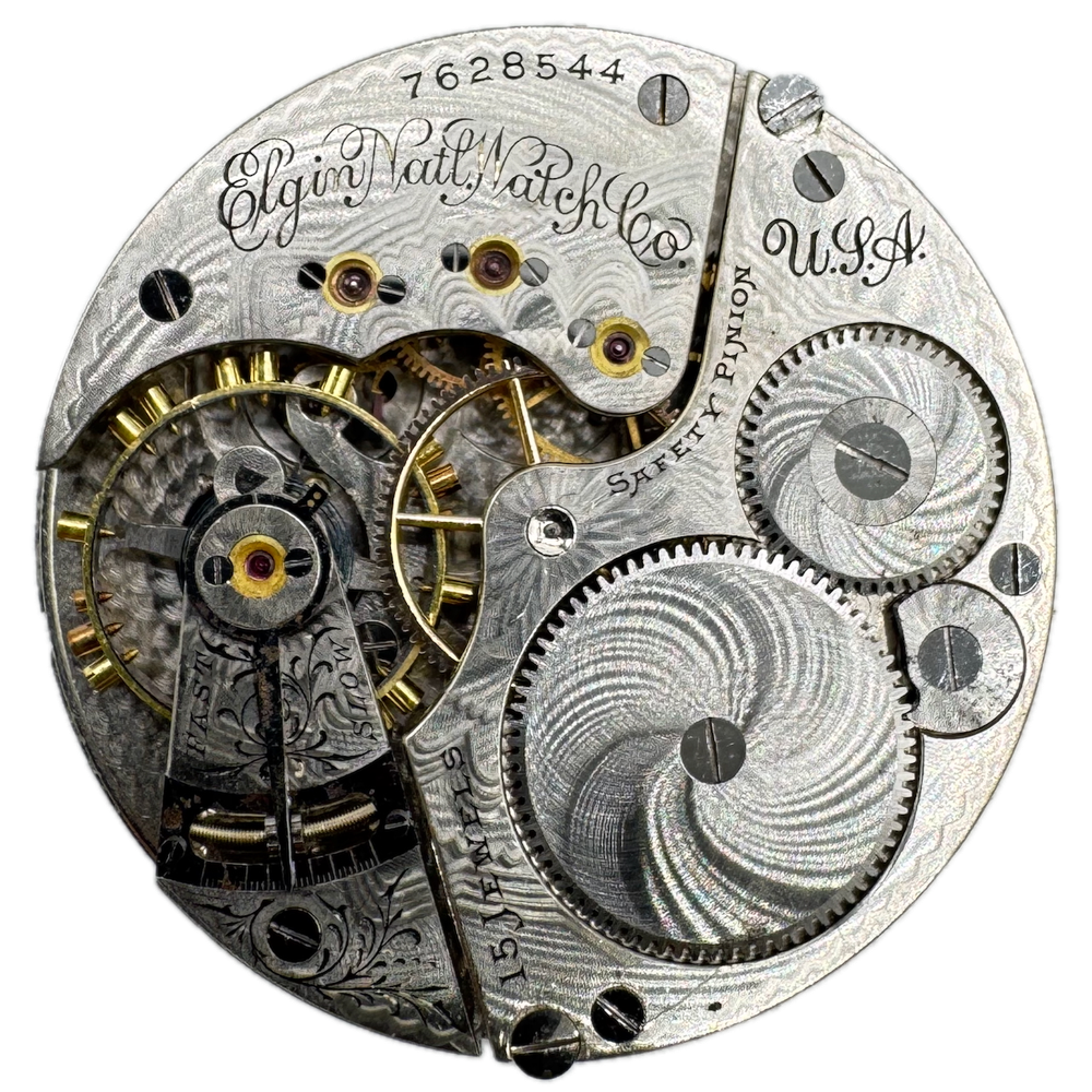 Antique 1899 Elgin 15 Jewel 16s Hunter Case Mechanical Pocket Watch Movement 152 USA