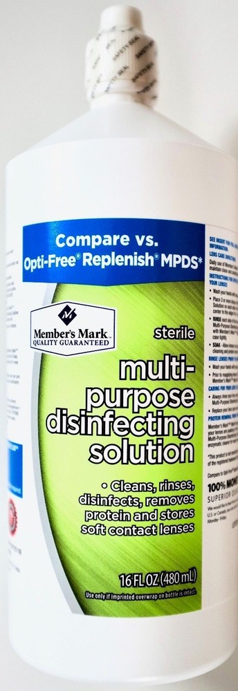 Members Mark Multi-Purpose Contact Lens Solution 16oz Bottle New Sealed-image