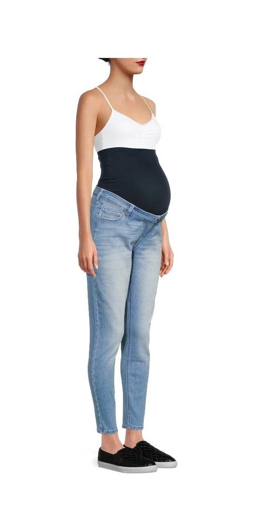 NWT Time & Tru Women's Maternity Skinny Jeans Size M 8-10 Stretch Comfort Fit