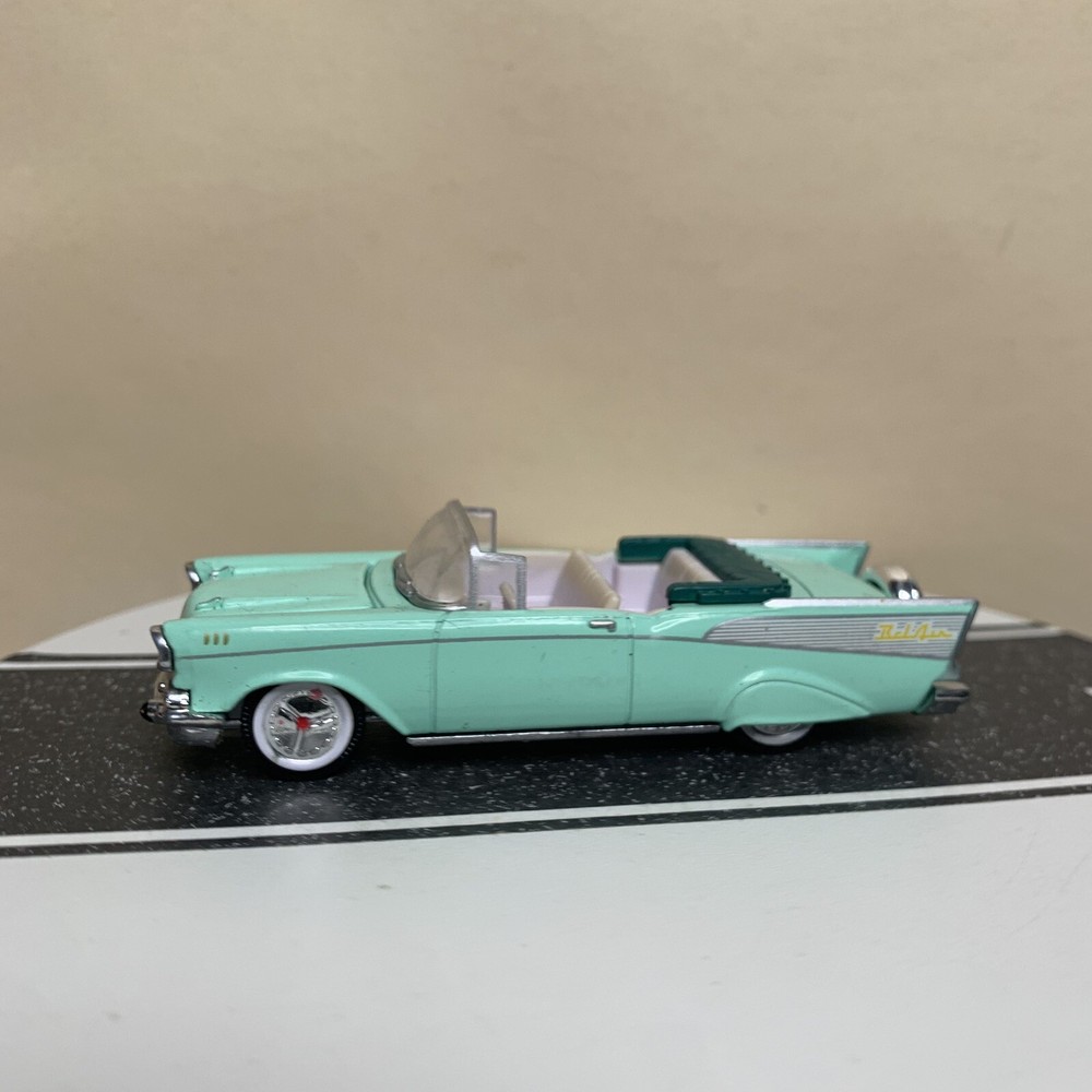 1957 Chevy Bel Air Convertible Aqua Green 1:64 Scale Diecast Model by Racing Champions Mint #103