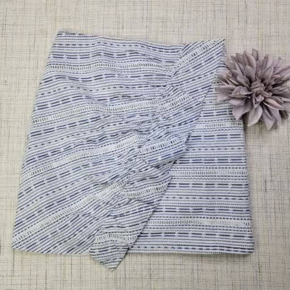 Waverly Grey Liberant Womens Ruffle Mini Skirt in White Blue Size 2