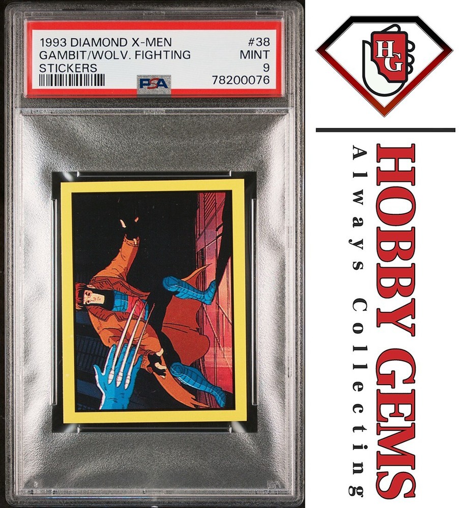 GAMBIT WOLVERINE PSA 9 1993 Diamond Marvel X-Men Sticker #38