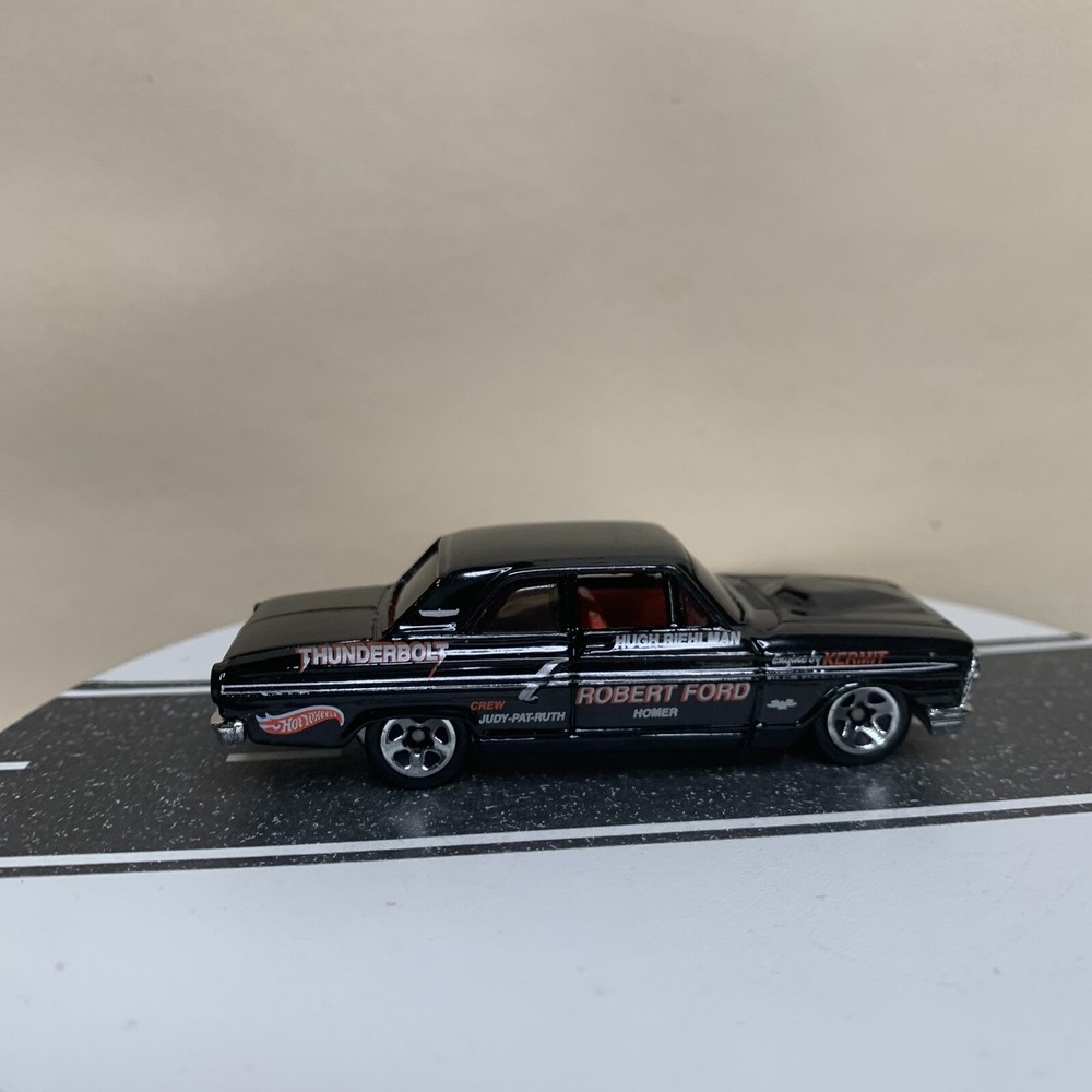 2001 Hot Wheels First Editions #46 Ford Fairlane Thunderbolt Black w/5sp 1:64 NM