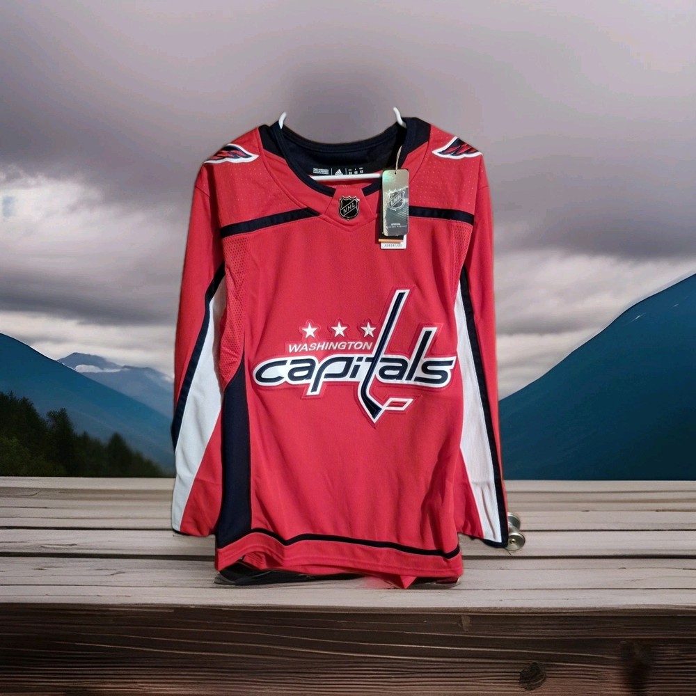 Mens NHL Washington Capitals Adidas Primegreen Size 52/L Jersey NWT Free Ship