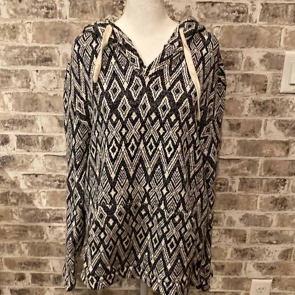 American Eagle Outfitters oversized blue white hoodie in size S ultra comfy