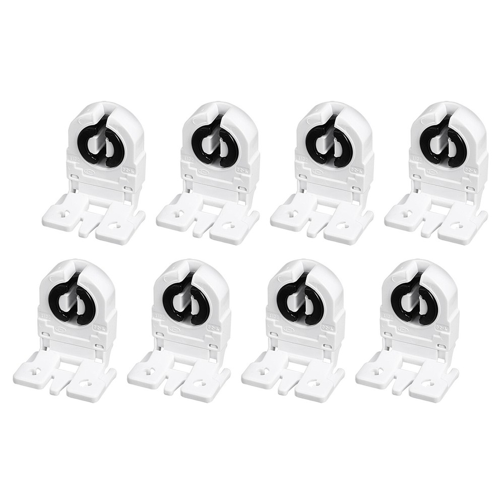 8 Pcs Fluorescent Light Holder,Great for Home, Office (White, 2A, AC 250V)