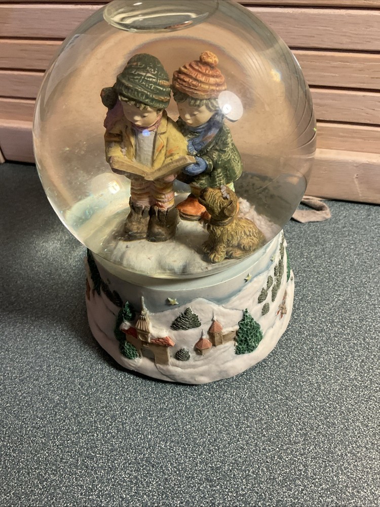 Vintage Bertha Hummel Christmas Water Globe Holiday Harmony Collectible