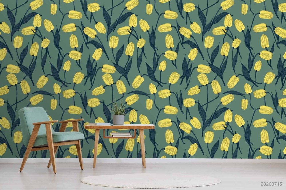 3D Flowers Flora Watercolor Pattern Wall Murals Wallpaper Murals Wall Sticker 5