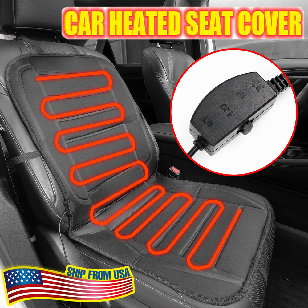 Car Heated 12V Heating Seat Cover Cushion Pad Winter Heater Warmer Universal