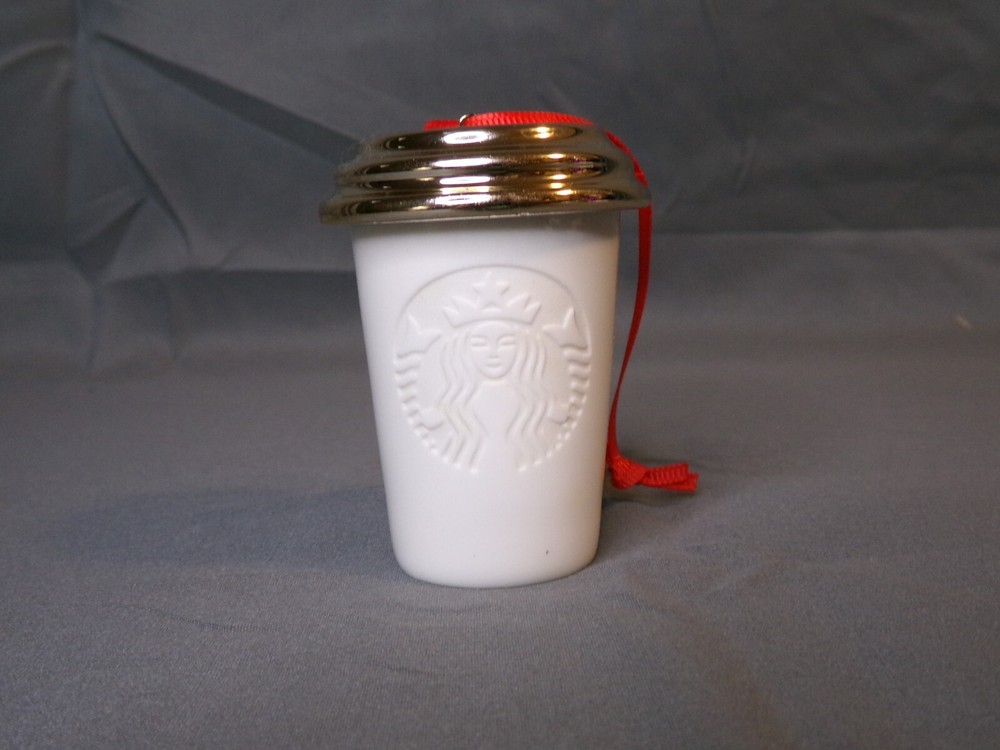Starbucks 2013 Mini Holiday Ceramic To-Go Cup Collectible Ornament