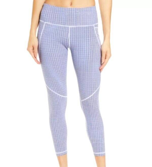 Blue & White Sweaty Betty Power Crop SZ Medium