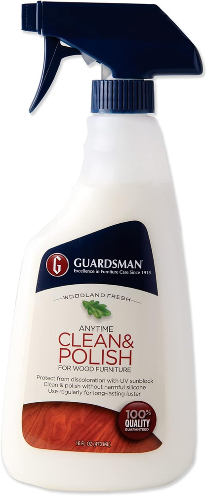 Anytime Clean & Polish Wood Cleaner & Furniture Polish for Cabinets, Tables, and