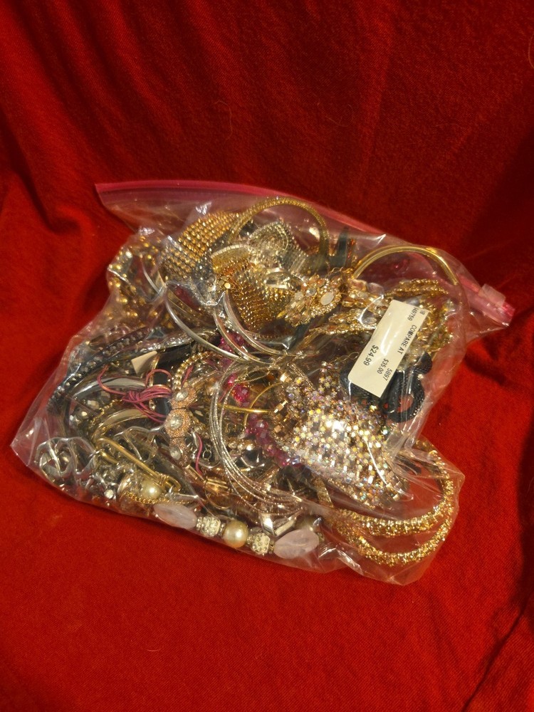 VTG to Modern Costume-Mystery- Jewelry-Craft or Wear Tangled Estate Lot 5.3 Lbs