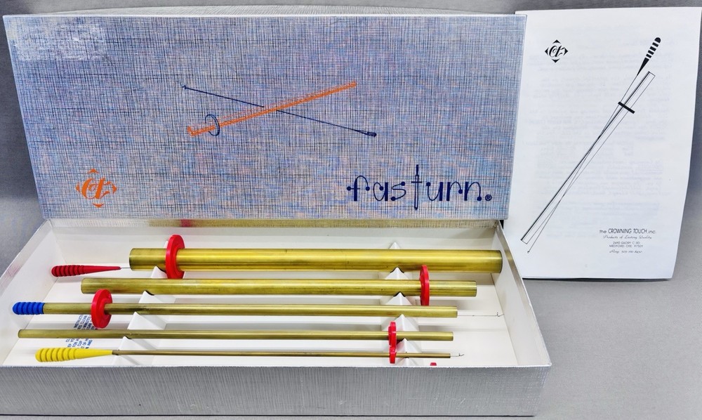 Fast Turn Fabric Tube Turning System Brass Tubes Hooks Original Box Instructions