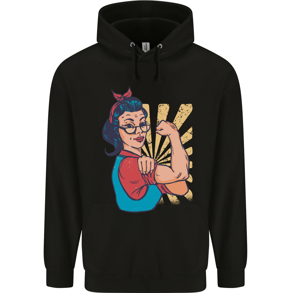 Strong Successful Woman Mens 80% Cotton Hoodie