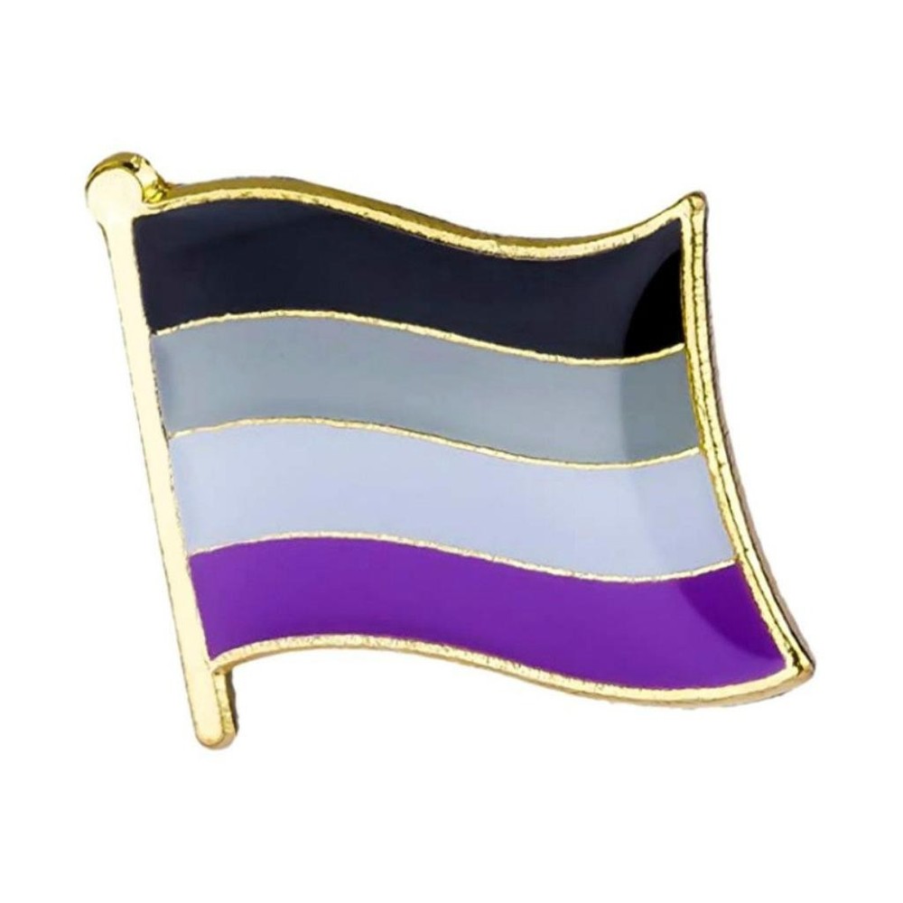 Asexual Pride Flag Lapel Pin 16mm LGBT LGBTQ Accessory for Hat Tie or Badge
