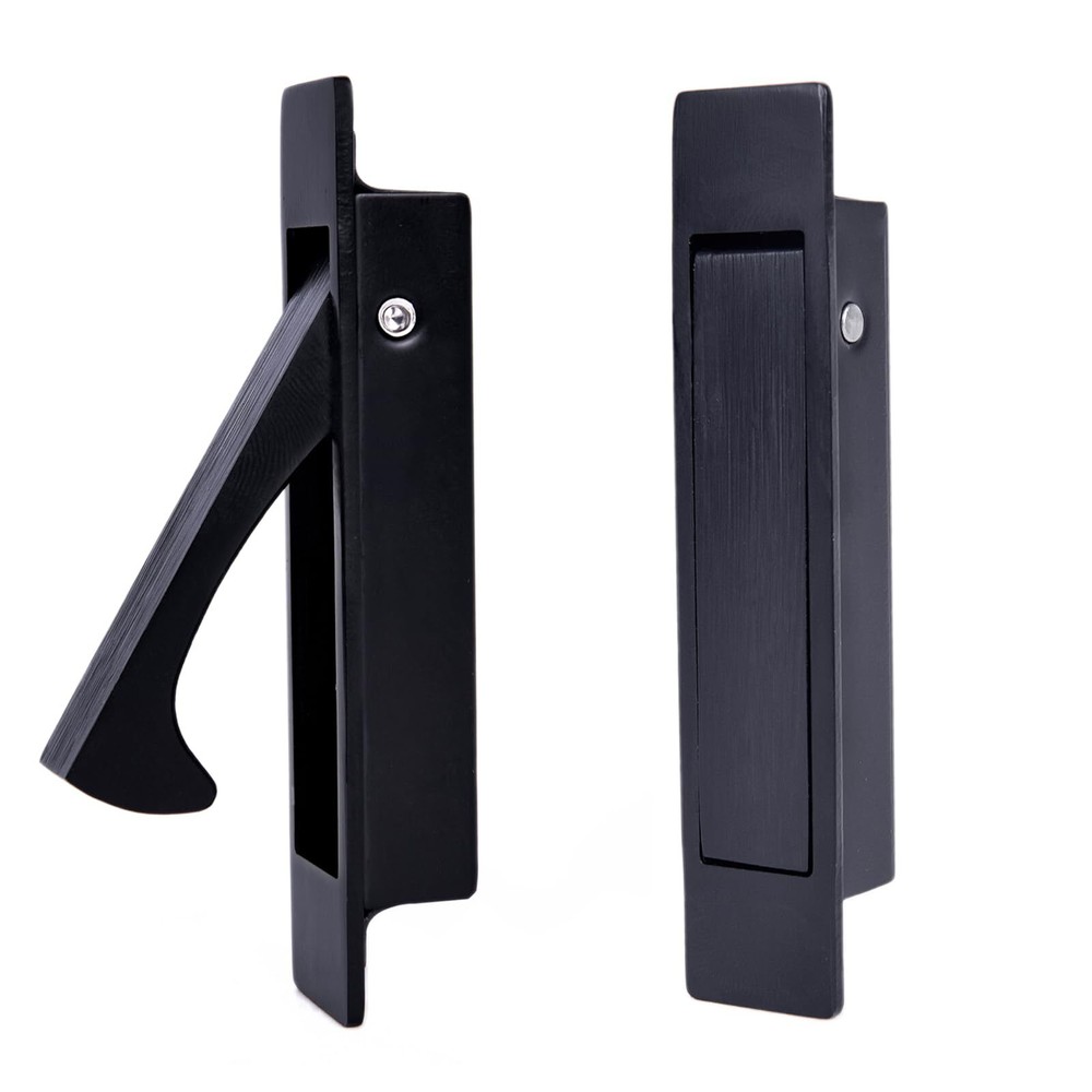 Matte Black Stainless Steel Sliding Door Pocket Pull Handle  