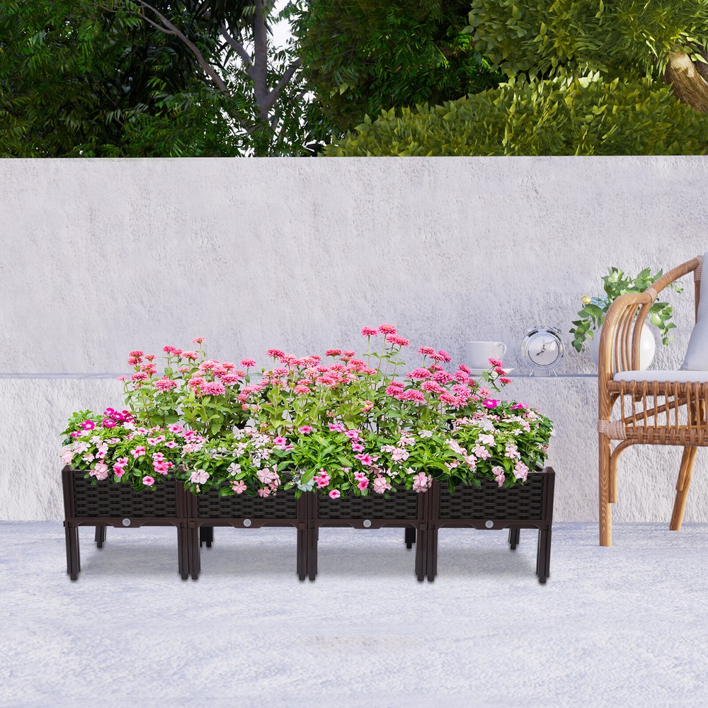 Outdoor Elevated Raised Garden Bed Planter Box with Legs for Vegetable/Flower