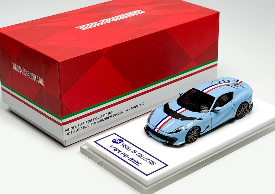 FuelMe X TOC 1:64 Limited edition resin car model Ferrari 812 Competizione Blue