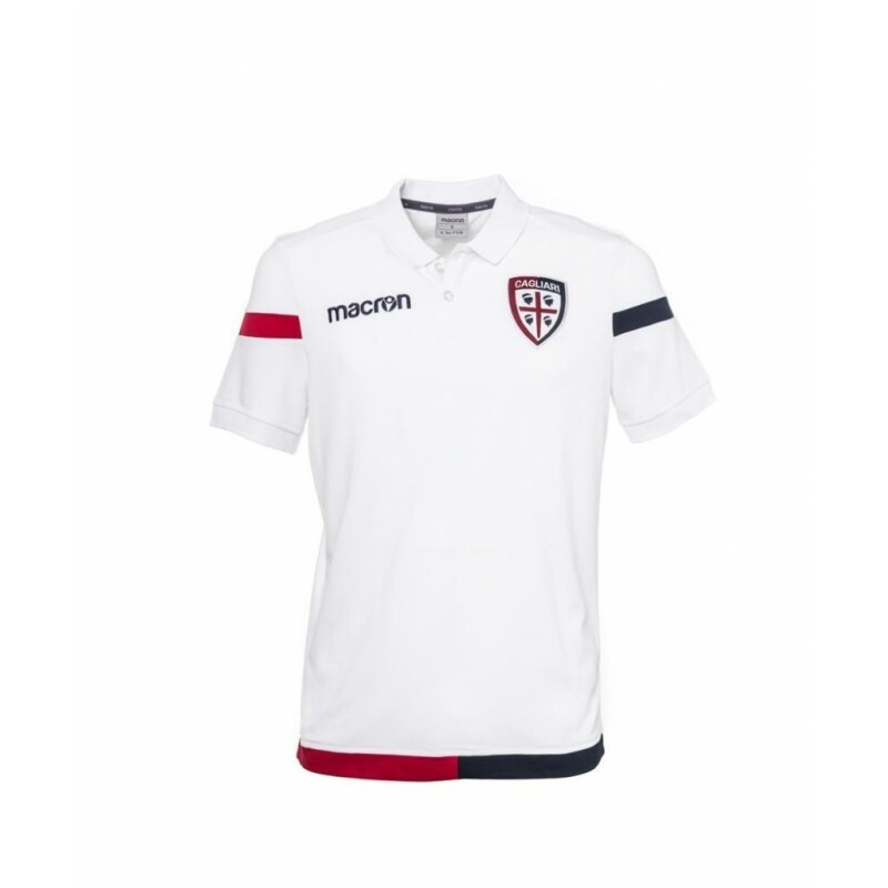 Macron Cagliari Cotton Pique Polo Shirt Half Sleeve Official M17 3509/bis