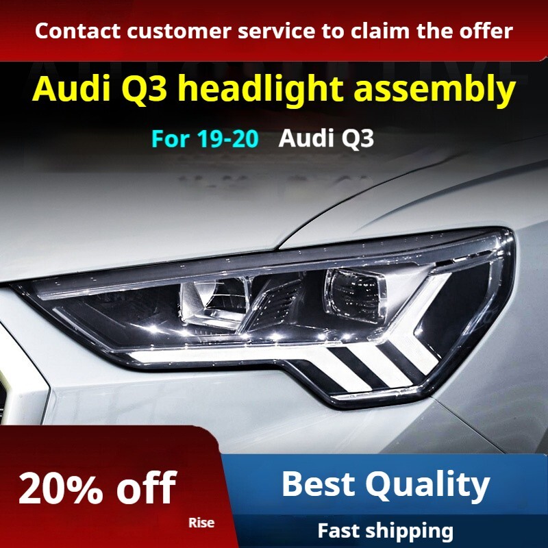 Car lights For Audi Q3 2019-2023 LED Headlight Assembly Upgrade One Pair