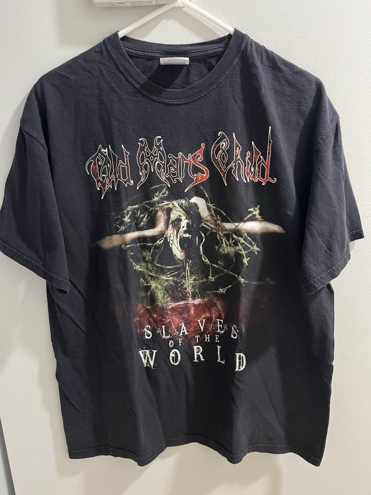 Vintage Y2K Old Mans Child Slaves Of The World Death Metal Band Tee  