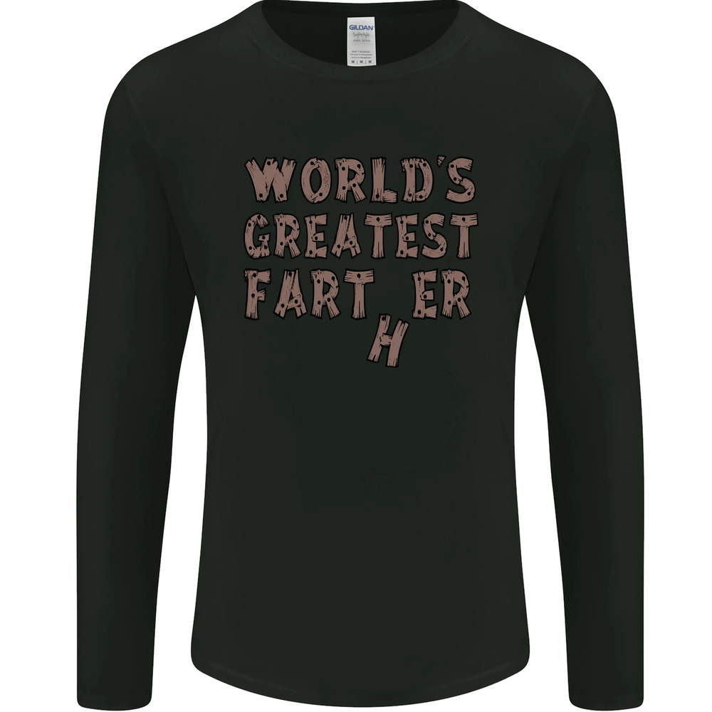 Fathers Day Worlds Greatest Farter Funny Mens Long Sleeve T-Shirt-image