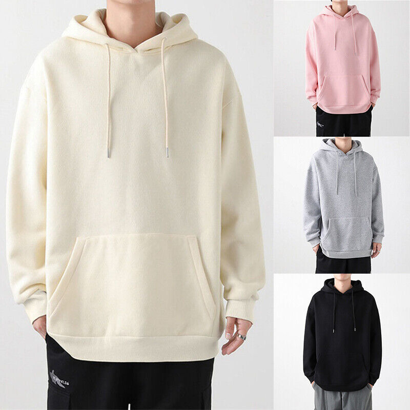 MENS HOODIE ADULT UNISEX HOODIE BLACK HOODIE XS-6XL TOP JUMPER WORK WEAR NEW