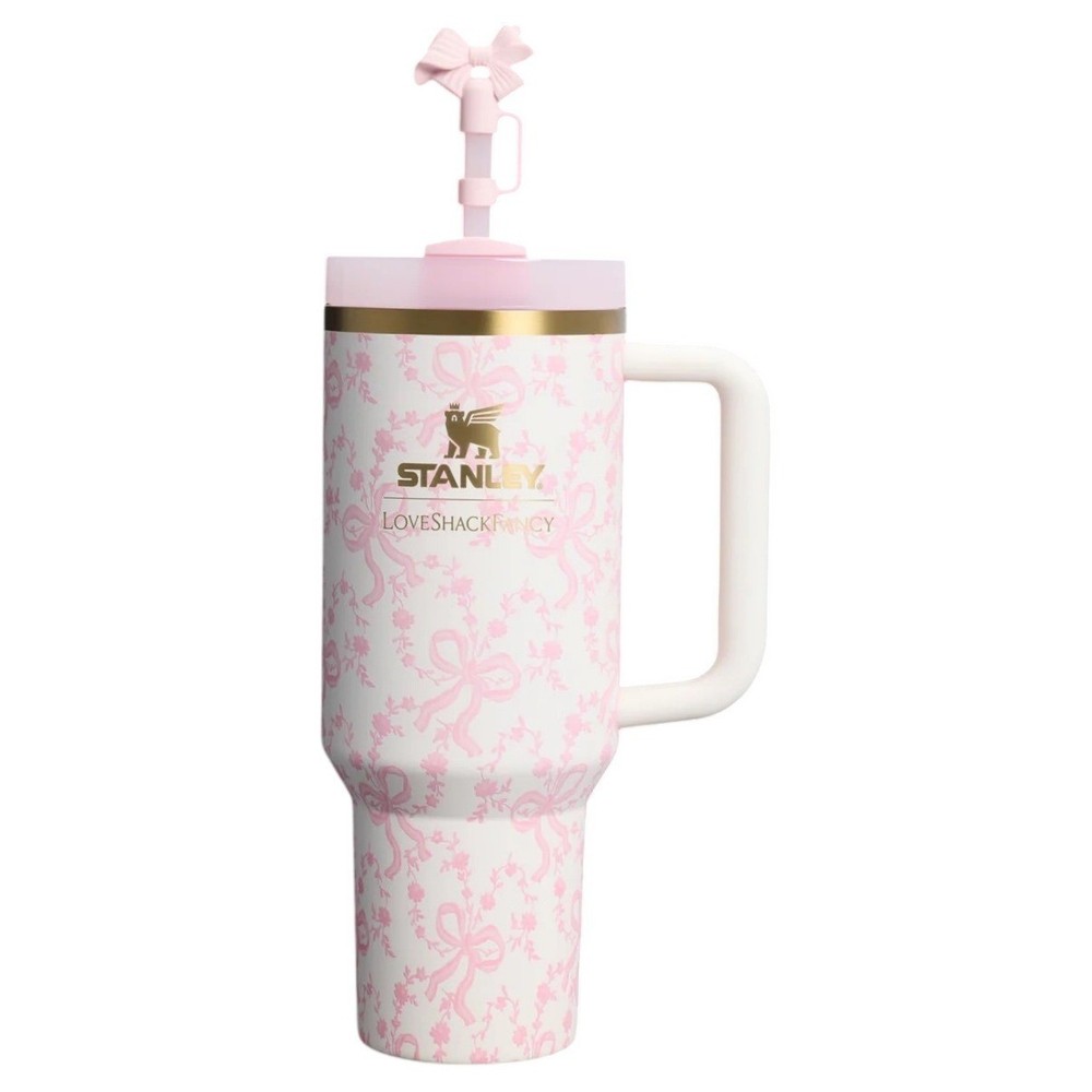 Stanley 40 oz Tumbler LoveShackFancy Coquette Bow Chantilly