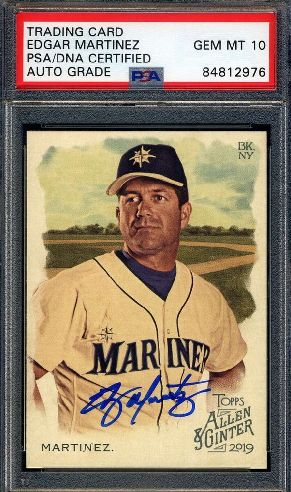 Edgar Martinez PSA 10 DNA Auto 2019 Topps Allen & Ginter Gem Mint