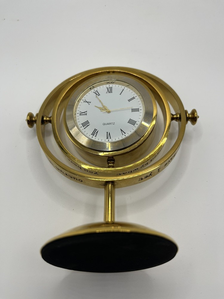 Pottery Barn Teen Harry Potter Time Turner Desk Clock Gold Reversible Quartz