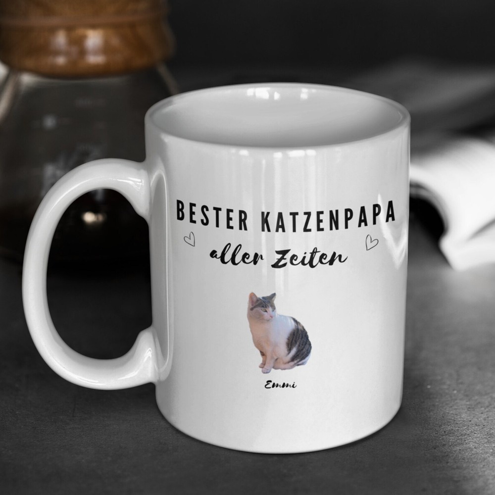 Cat Owner Mug Personalized Gift Cat Dad Cat Lover Cat Motif Saying Name Cat