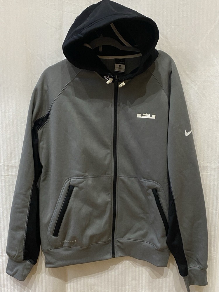Nike LeBron James Mens L Therma Fit Full Zip Hoodie-Black
