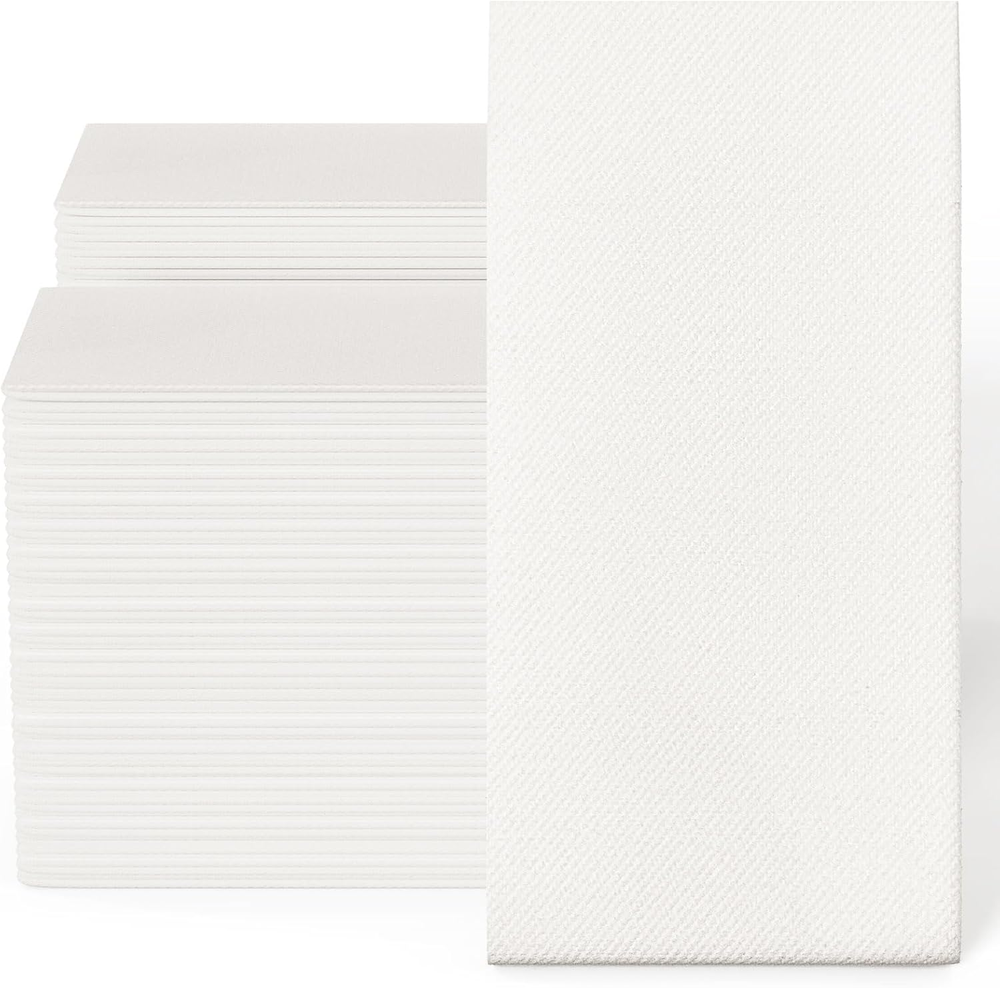 200 Pack Soft Absorbent Linen-Feel Disposable Guest Hand Towels