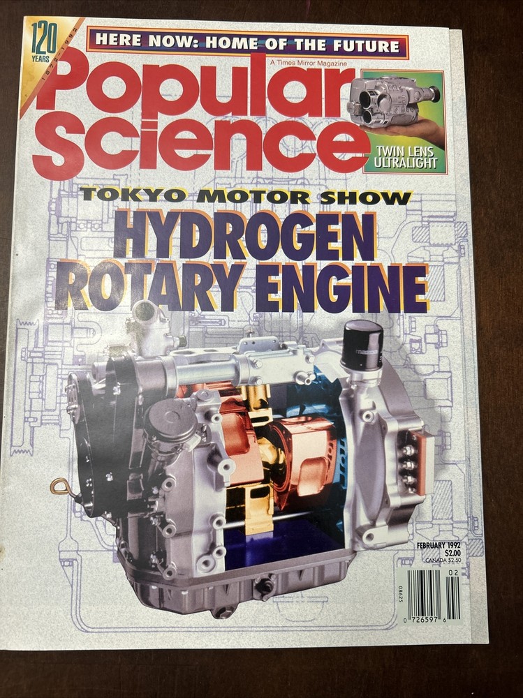 Popular Science Feb 1992 Tokyo Motor Show Hydrogen Rotary Engine Tech
