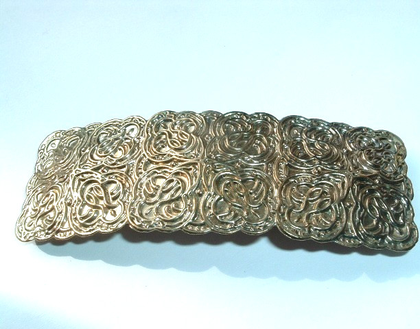 Vintage Art Nouveau Repousse  Floral Hair Barrette