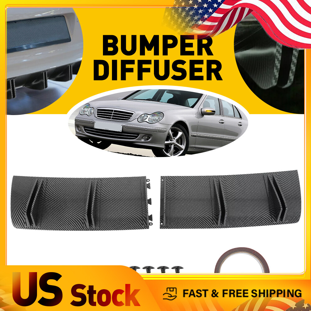 For Nissan Altima Carbon Fiber Lip Bumper Rear Shark Fin Diffuser Spoiler Wing
