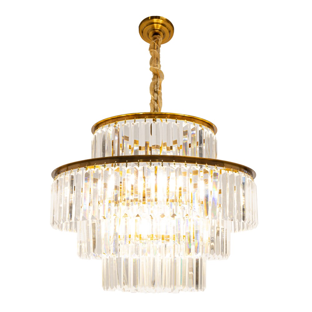 Crystal Chandelier Luxury LED Pendant Lamp Ceiling Lighting Fixture Living Room