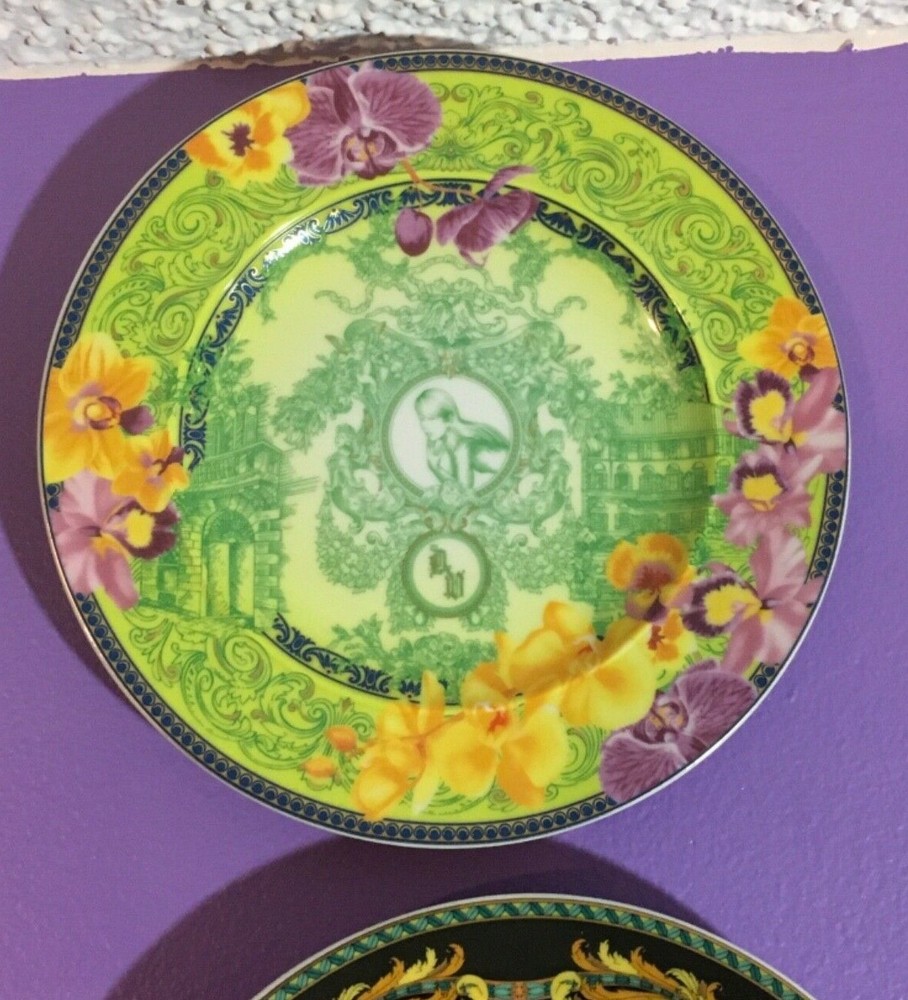 VERSACE DONATELLA FLORALIA PLATE WALL 20 Years RED ROSENTHAL NEW in box SALE
