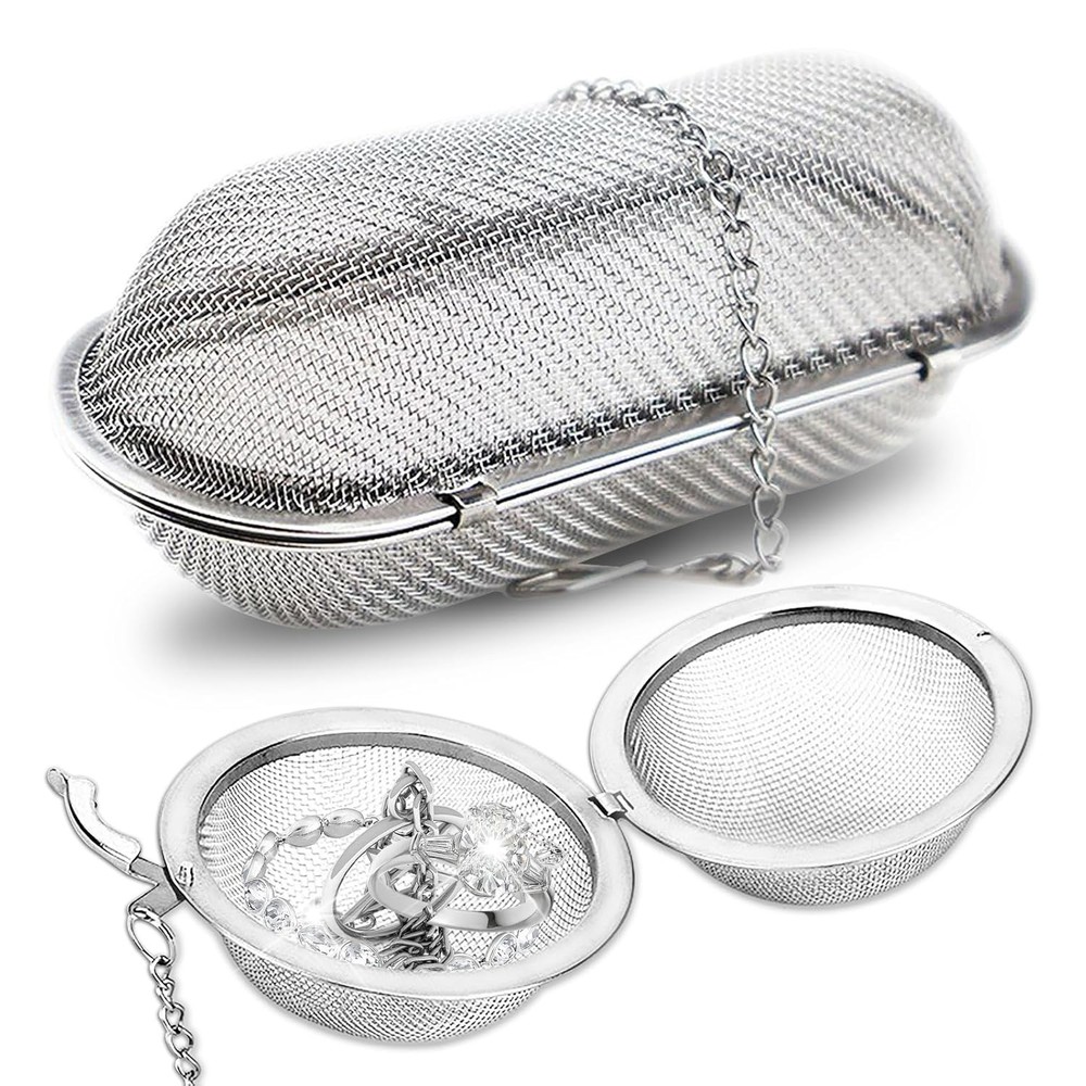 2 Pcs Stainless Steel Ultrasonic Cleaner Basket for Jewelry & Watch Parts