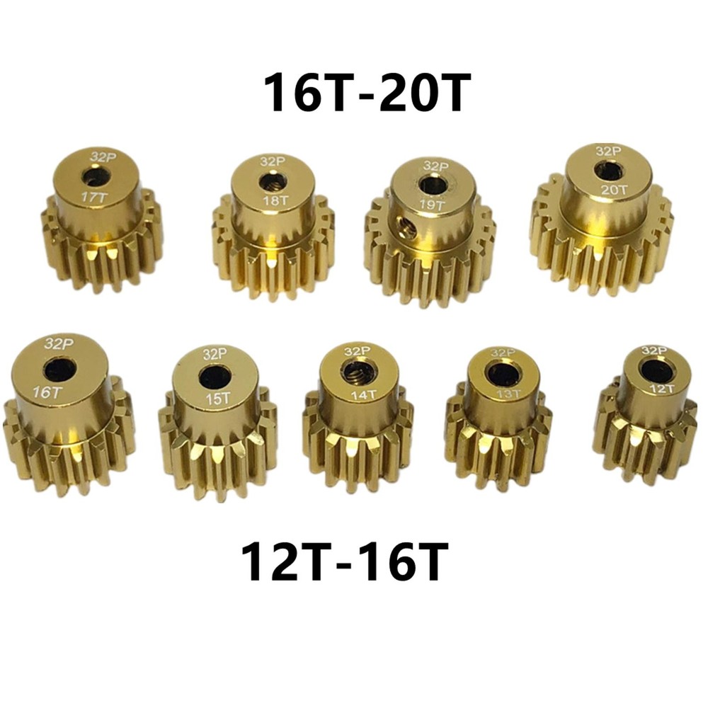 12T-16T/16T-20T 0.8M 32P 3.175mm Shaft Pinion Gears Motor Gear for 1/10 RC Car