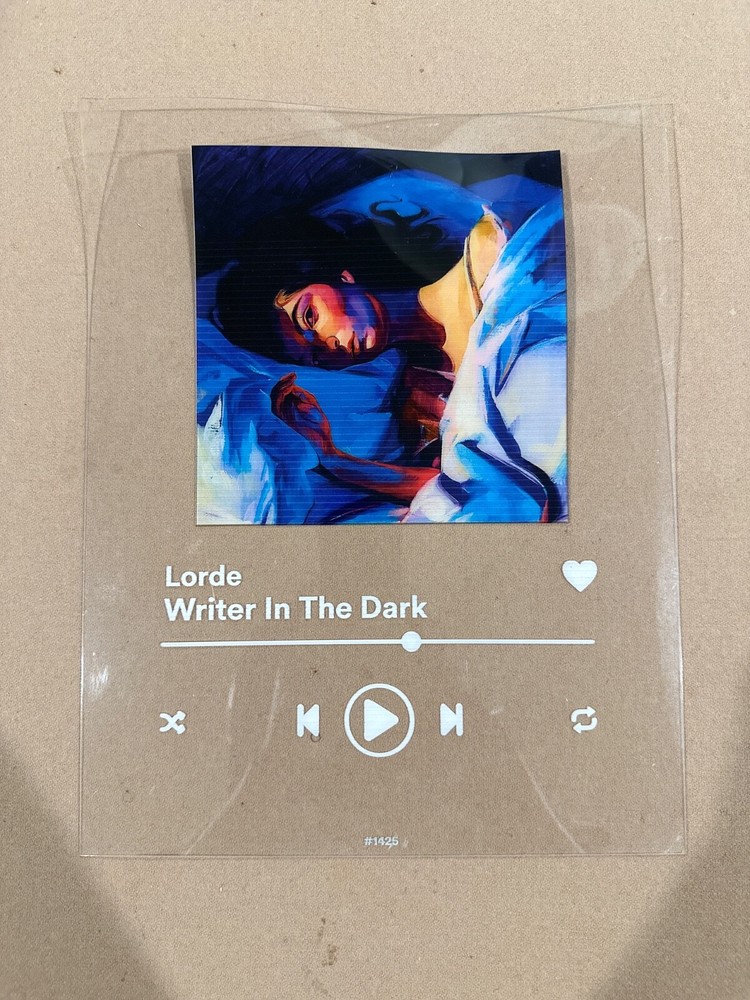 Lorde Writer in the Dark acrylic music poster